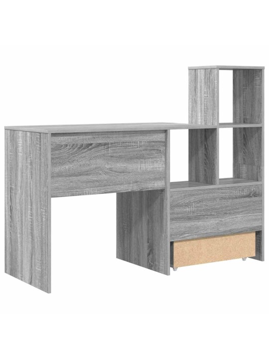 Galds ar atvilktni pelēka sonomas ozola 131.5 x 50 x 106.5 cm