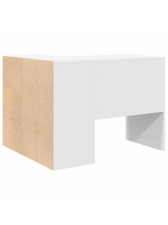 Stūra rakstāmgalds ar atvilktni 2 pcs balts 102 x 50 x 75 cm