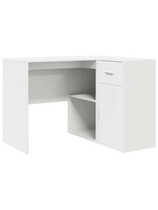 Stūra rakstāmgalds ar atvilktni 2 pcs balts 102 x 50 x 75 cm