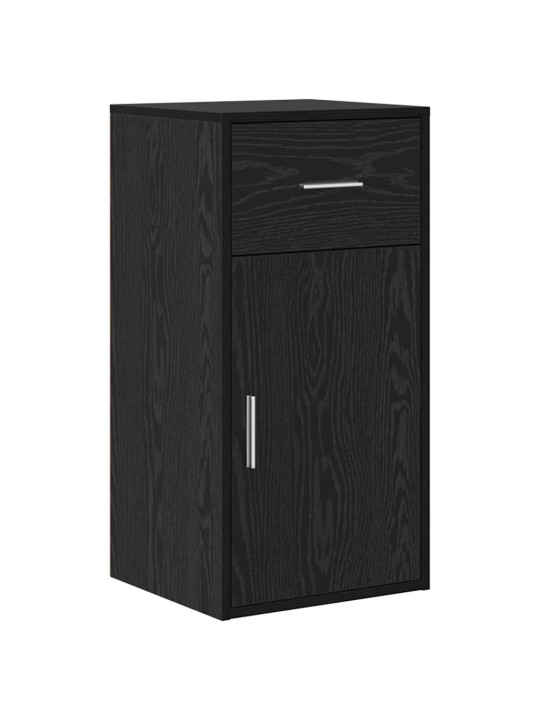 Stūra rakstāmgalds ar durvīm 2 pcs melns ozols 102 x 50 x 75 cm