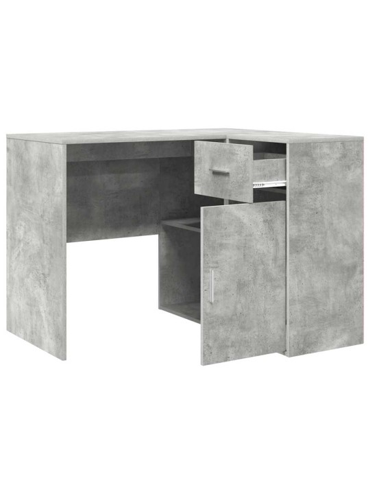 Stūra rakstāmgalds 2 pcs betona pelēks 102 x 50 x 75 cm