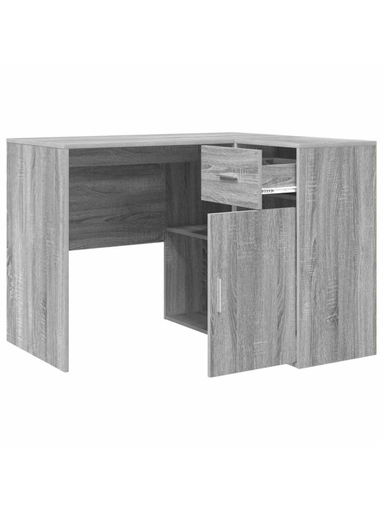 Stūra rakstāmgalds 2 pcs pelēka sonomas ozola 102 x 50 x 75 cm