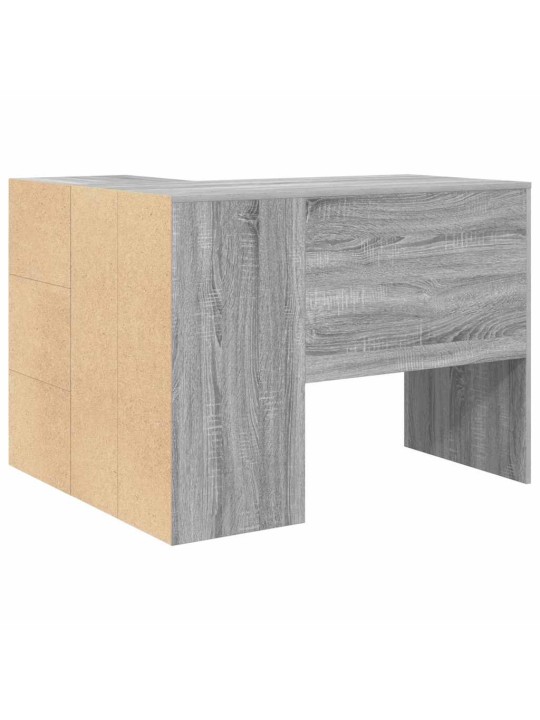 Stūra rakstāmgalds 2 pcs pelēka sonomas ozola 102 x 50 x 75 cm
