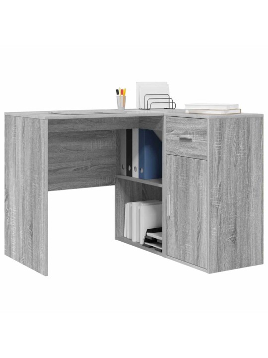 Stūra rakstāmgalds 2 pcs pelēka sonomas ozola 102 x 50 x 75 cm