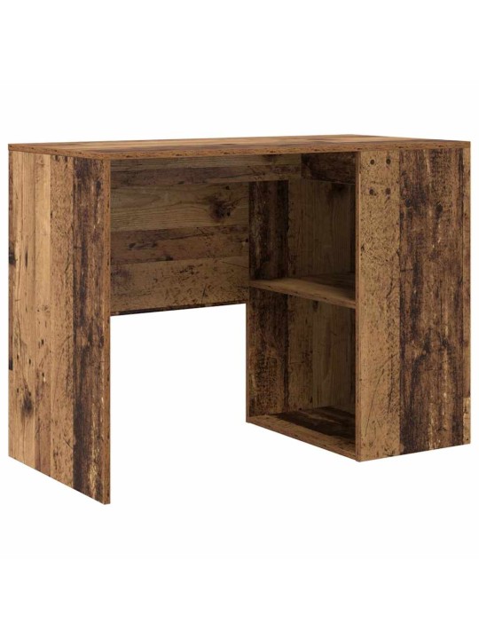 Stūra rakstāmgalds ar plauktu 2 pcs vecs koks 102 x 50 x 75 cm