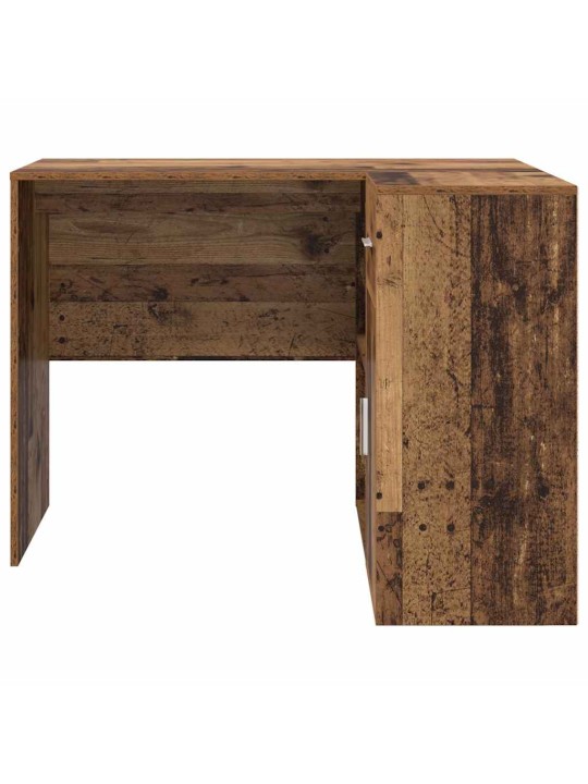 Stūra rakstāmgalds ar plauktu 2 pcs vecs koks 102 x 50 x 75 cm