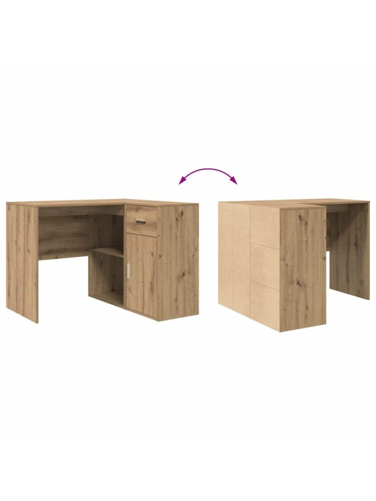 Stūra rakstāmgalds 2 pcs amatnieku ozola 102 x 50 x 75 cm