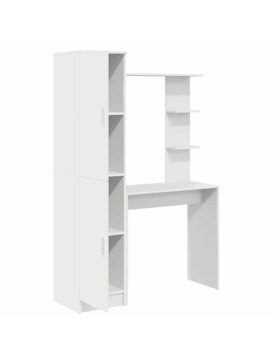 Galds ar uzglabāšanu ar durvīm 2 pcs balts 78.5 x 37 x 154.5 cm