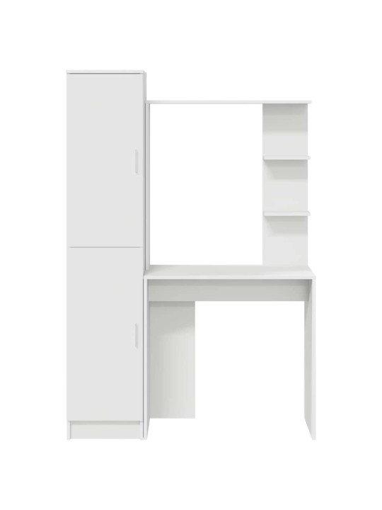 Galds ar uzglabāšanu ar durvīm 2 pcs balts 78.5 x 37 x 154.5 cm