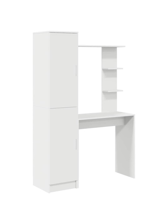 Galds ar uzglabāšanu ar durvīm 2 pcs balts 78.5 x 37 x 154.5 cm