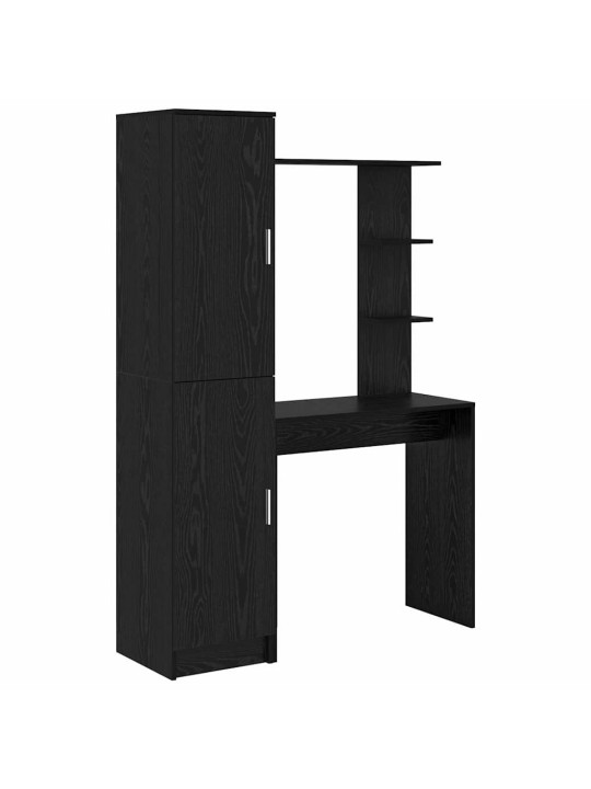 Galds ar uzglabāšanu 2 pcs melns ozols 78.5 x 37 x 154.5 cm