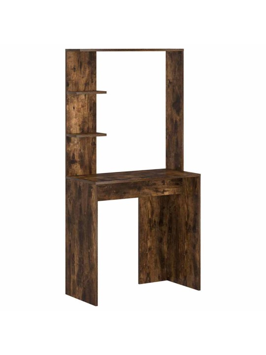 Galds ar uzglabāšanu 2 pcs dūmaka ozols 78.5 x 37 x 154.5 cm