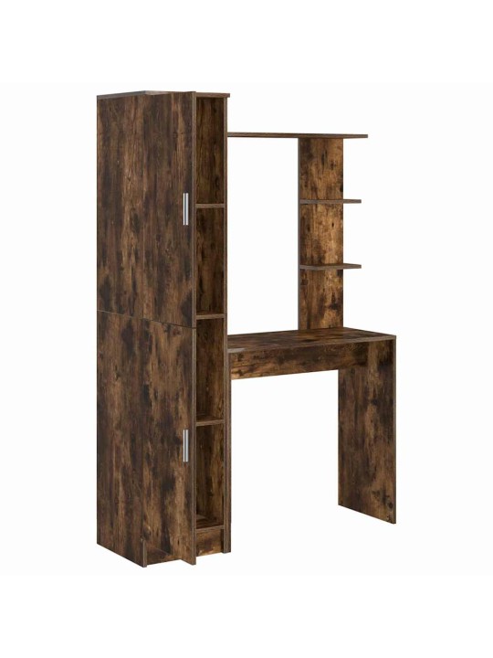 Galds ar uzglabāšanu 2 pcs dūmaka ozols 78.5 x 37 x 154.5 cm