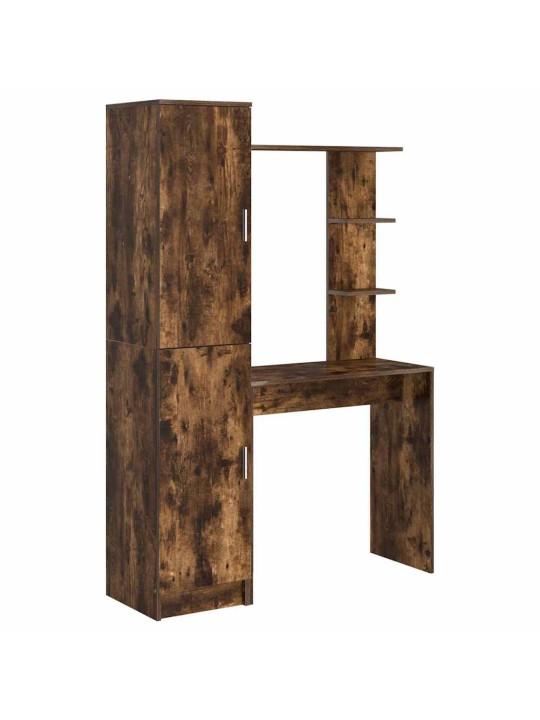 Galds ar uzglabāšanu 2 pcs dūmaka ozols 78.5 x 37 x 154.5 cm