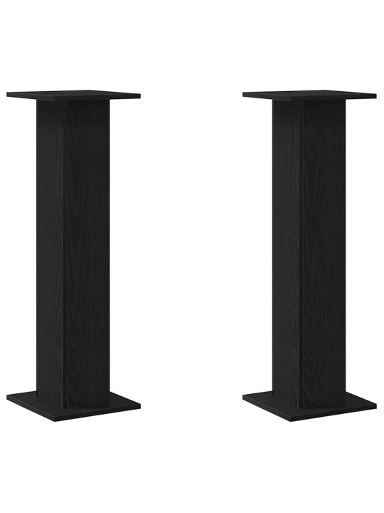Augu statīvs 2 pcs melns ozolkoks 30 x 30 x 95 cm