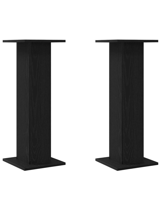 Augu statīvs 2 pcs melns ozols 30 x 30 x 80 cm