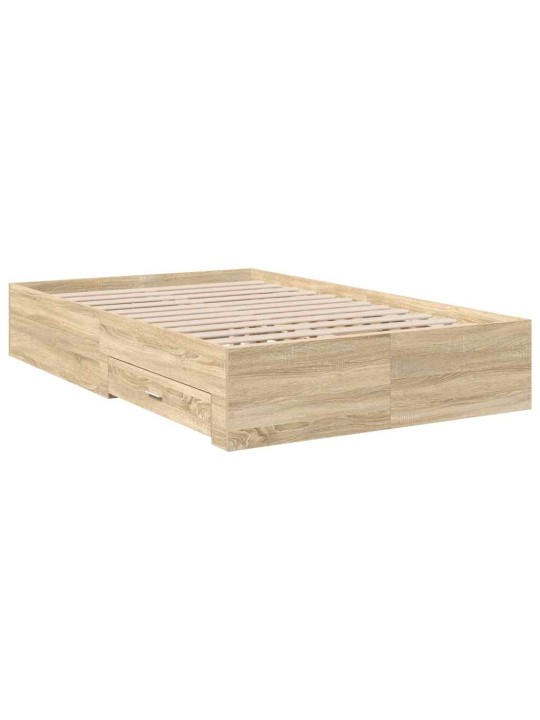 Gultas rāmis brūna 120 x 200 cm inženierijas koks