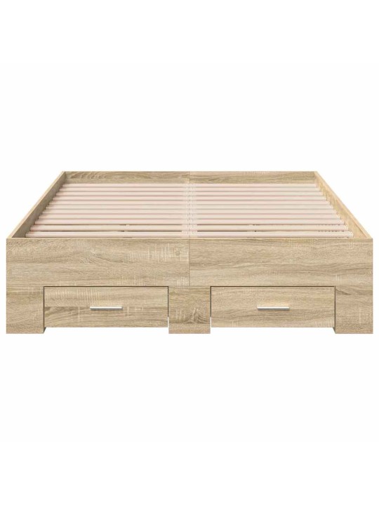 Gultas rāmis brūna 120 x 200 cm inženierijas koks
