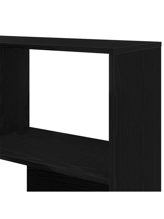 Grāmatplaukts melns ozols 140 x 30 x 140 cm inženierijas koks