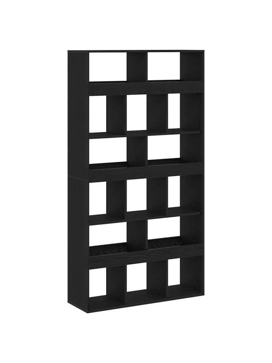 Grāmatplaukts melns ozols 100 x 33 x 187.5 cm inženierijas koks