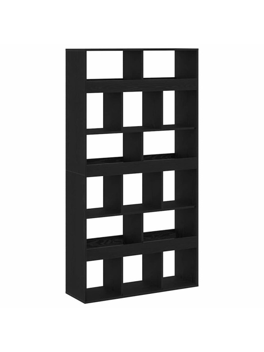 Grāmatplaukts melns ozols 100 x 33 x 187.5 cm inženierijas koks