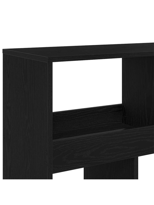 Grāmatu plaukts 2 pcs melns ozols 100 x 33 x 187.5 cm