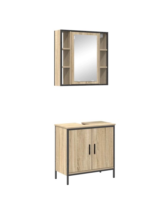 Vannas istabas mēbeļu komplekts 2 pcs brūna 60 x 30 x 60 cm