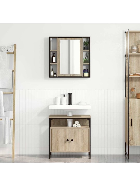 Vannas istabas mēbeļu komplekts 2 pcs brūna 60 x 30 x 60 cm