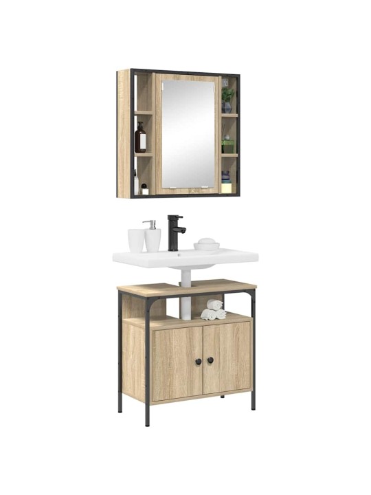 Vannas istabas mēbeļu komplekts 2 pcs brūna 60 x 30 x 60 cm