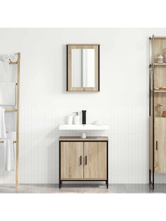 Vannas istabas mēbeļu komplekts 2 pcs brūna 60 x 30 x 60 cm
