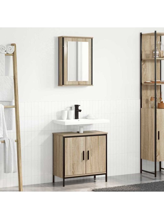 Vannas istabas mēbeļu komplekts 2 pcs brūna 60 x 30 x 60 cm