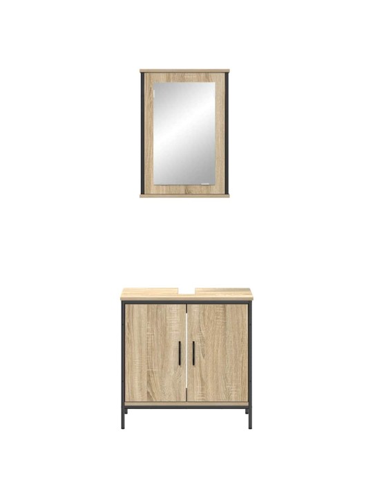 Vannas istabas mēbeļu komplekts 2 pcs brūna 60 x 30 x 60 cm