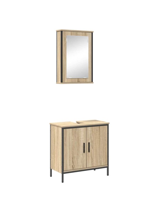 Vannas istabas mēbeļu komplekts 2 pcs brūna 60 x 30 x 60 cm