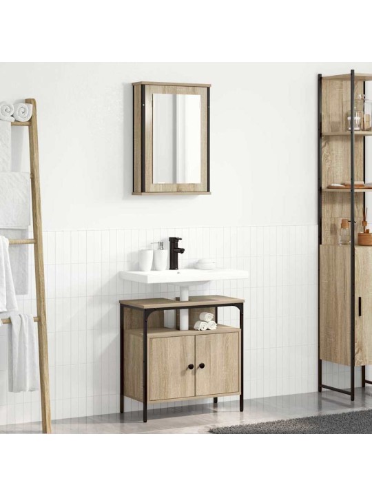 Vannas istabas mēbeļu komplekts 2 pcs brūna 60 x 30 x 60 cm