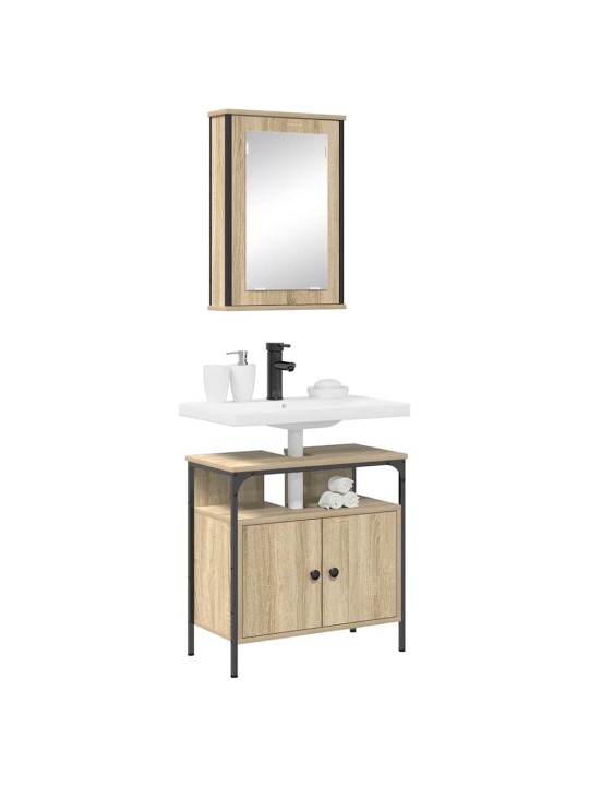 Vannas istabas mēbeļu komplekts 2 pcs brūna 60 x 30 x 60 cm