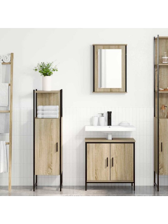 Vannas istabas mēbeļu komplekts 3 pcs brūna 60 x 30 x 60 cm