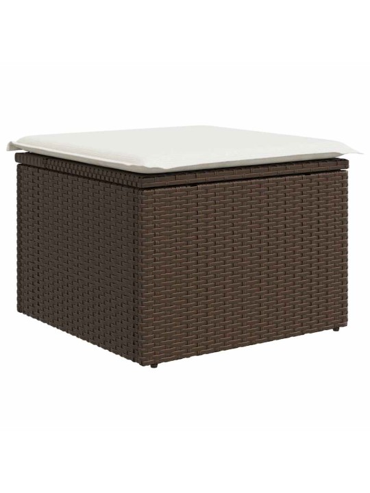 Dārza dīvānu komplekts 4 pcs brūna 55 x 55 x 37cm poliratāns