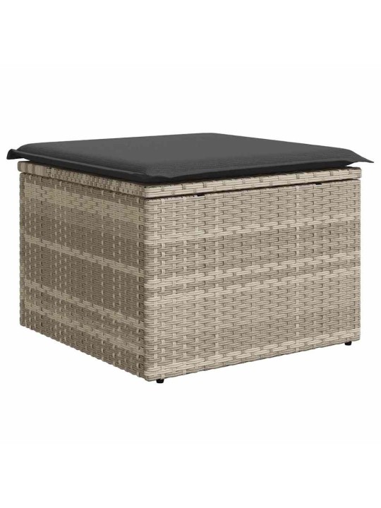Dārza dīvānu komplekts 4 pcs pelēka 55 x 55 x 37cm poliratāns