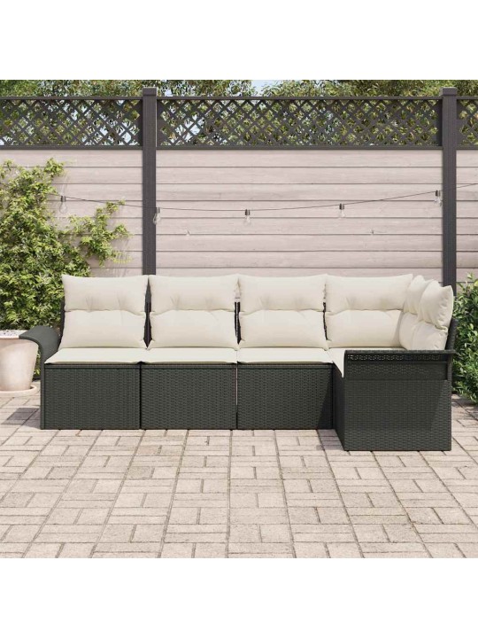 Dārza dīvānu komplekts ar spilvenu 5 pcs 242.5 x 132.5 x 85 cm