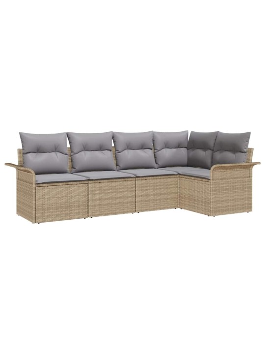 Dārza dīvānu komplekts ar spilvenu 5 pcs 242.5 x 132.5 x 85 cm