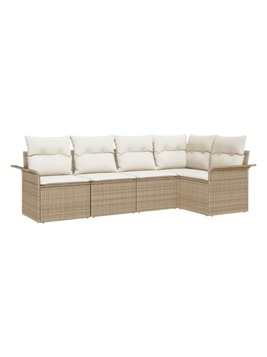 Dārza dīvānu komplekts ar spilvenu 5 pcs 242.5 x 132.5 x 85 cm