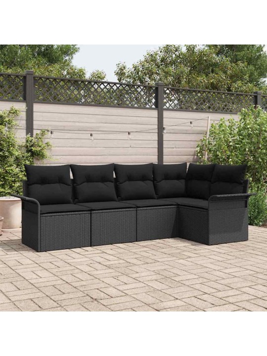 Dārza dīvānu komplekts ar spilvenu 5 pcs 242.5 x 132.5 x 85 cm