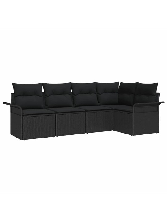 Dārza dīvānu komplekts ar spilvenu 5 pcs 242.5 x 132.5 x 85 cm