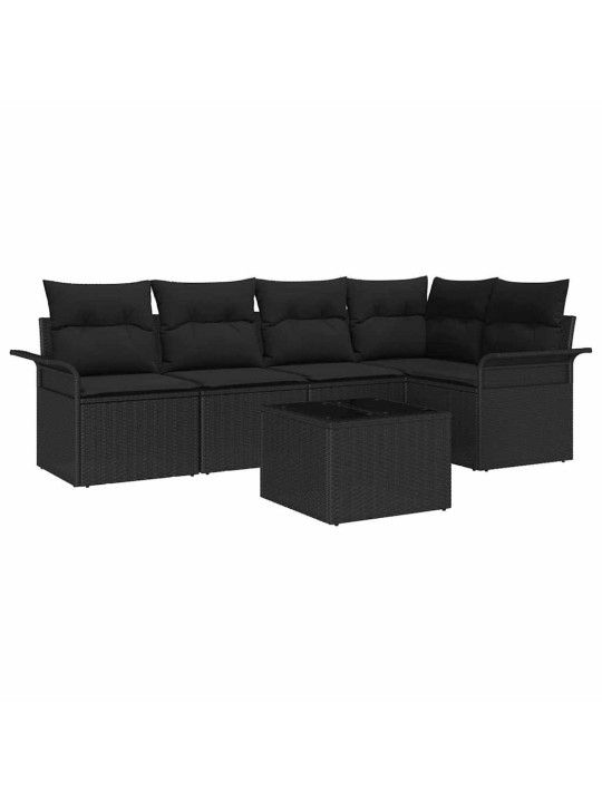 Dārza dīvānu komplekts ar spilvenu 6 pcs 242.5 x 132.5 x 85 cm