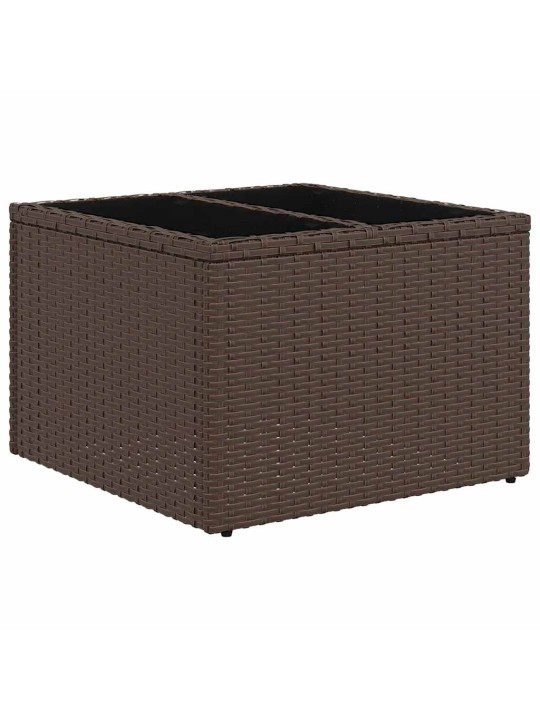 Dārza dīvānu komplekts 8 pcs brūna 55 x 55 x 37 cm poliratāns