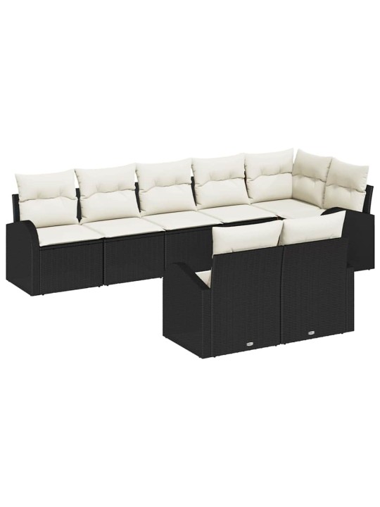 Dārza dīvānu komplekts ar spilvenu 8 pcs 289 x 124 x 85 cm