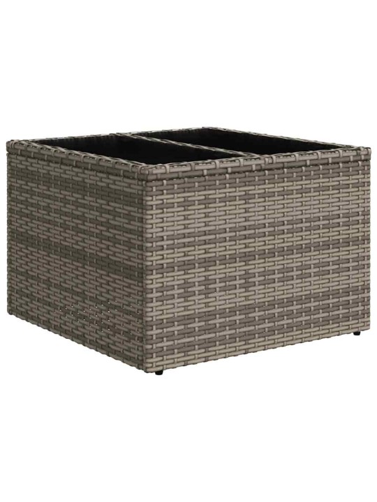 Dārza dīvānu komplekts 7 pcs pelēka 55 x 55 x 37 cm poliratāns