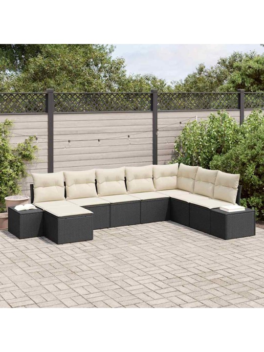 Dārza dīvānu komplekts ar spilvenu 8 pcs 319 x 209 x 85 cm