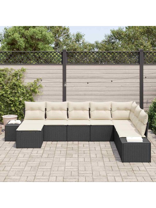 Dārza dīvānu komplekts ar spilvenu 8 pcs 319 x 209 x 85 cm