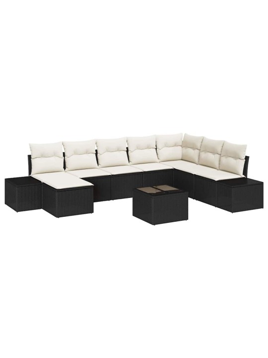 Dārza dīvānu komplekts ar spilvenu 9 pcs 319 x 209 x 85 cm